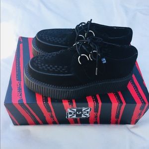 T.U.K. Viva Mondo Creepers Black Suede New in Box